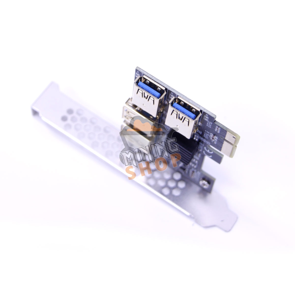 USB 1 to 4 Ports PCIe Riser Adapter (Board) PCI-E 1x to 4 USB 3.0 PCI-E Card - 1 to 4 ports pcie riser adapter board pci e 1x to 4 usb 30 pci e @ 2 - Mining Shop